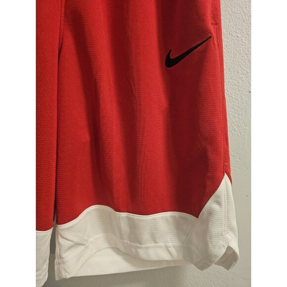 Nike Men's Dri-FIT Icon Basketball Shorts Pockets Red & White Size SM BRAND NEW - Picture 4 of 9